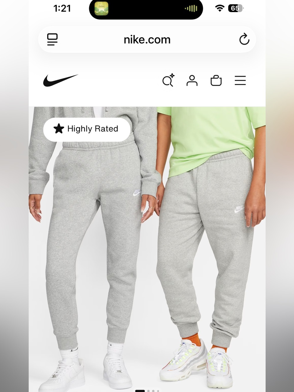 Nike mens heather Grey Fleece Sweatpants size medium